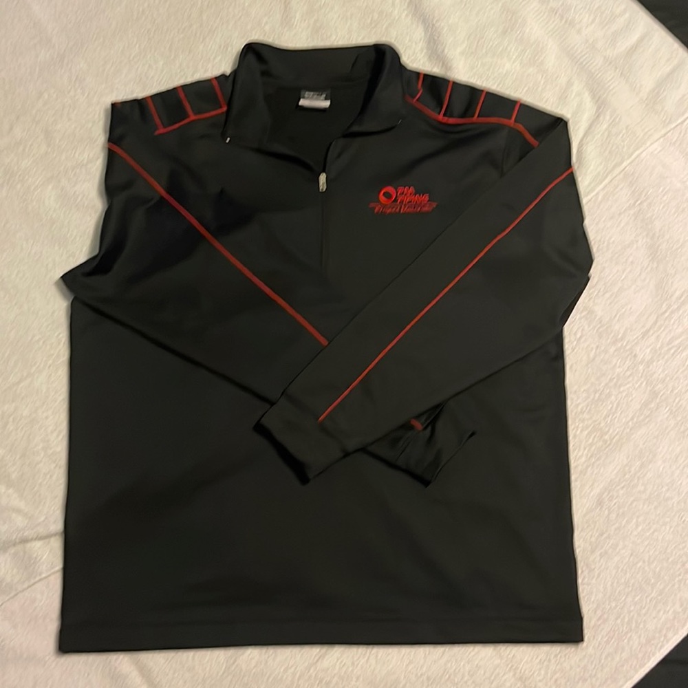 NikeGolf Pullover Jacket XL Black with Red Trim